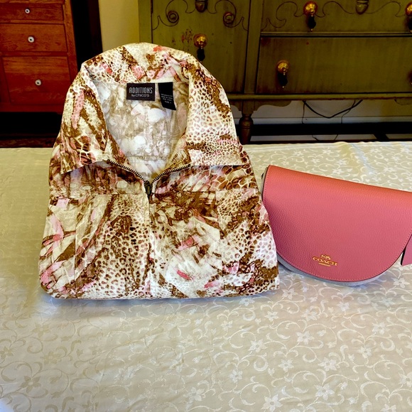 Chico’s Addition Pink Multi Colored Jacket - Picture 7 of 8